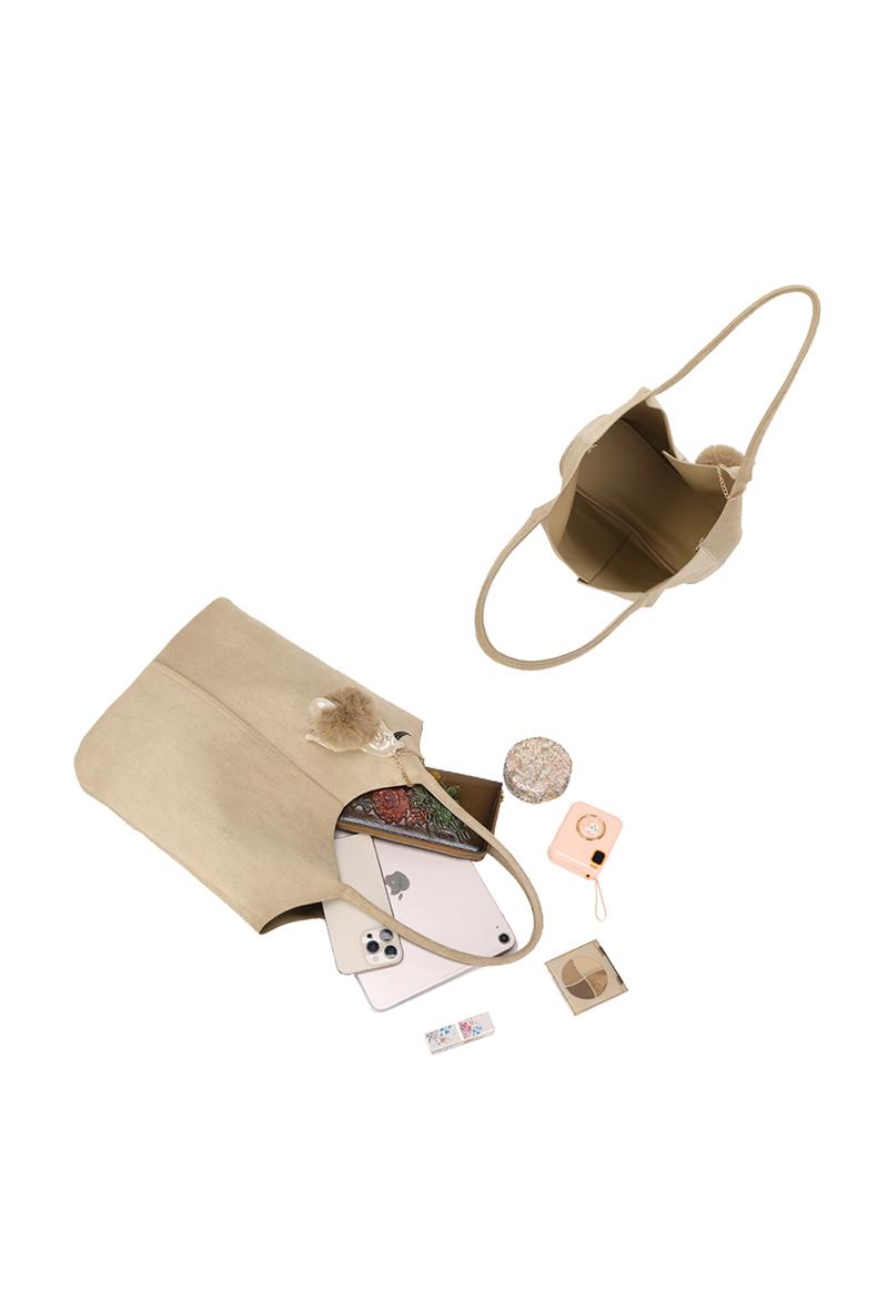 Mākslīgā zamša Gallantry Paris soma Beige
