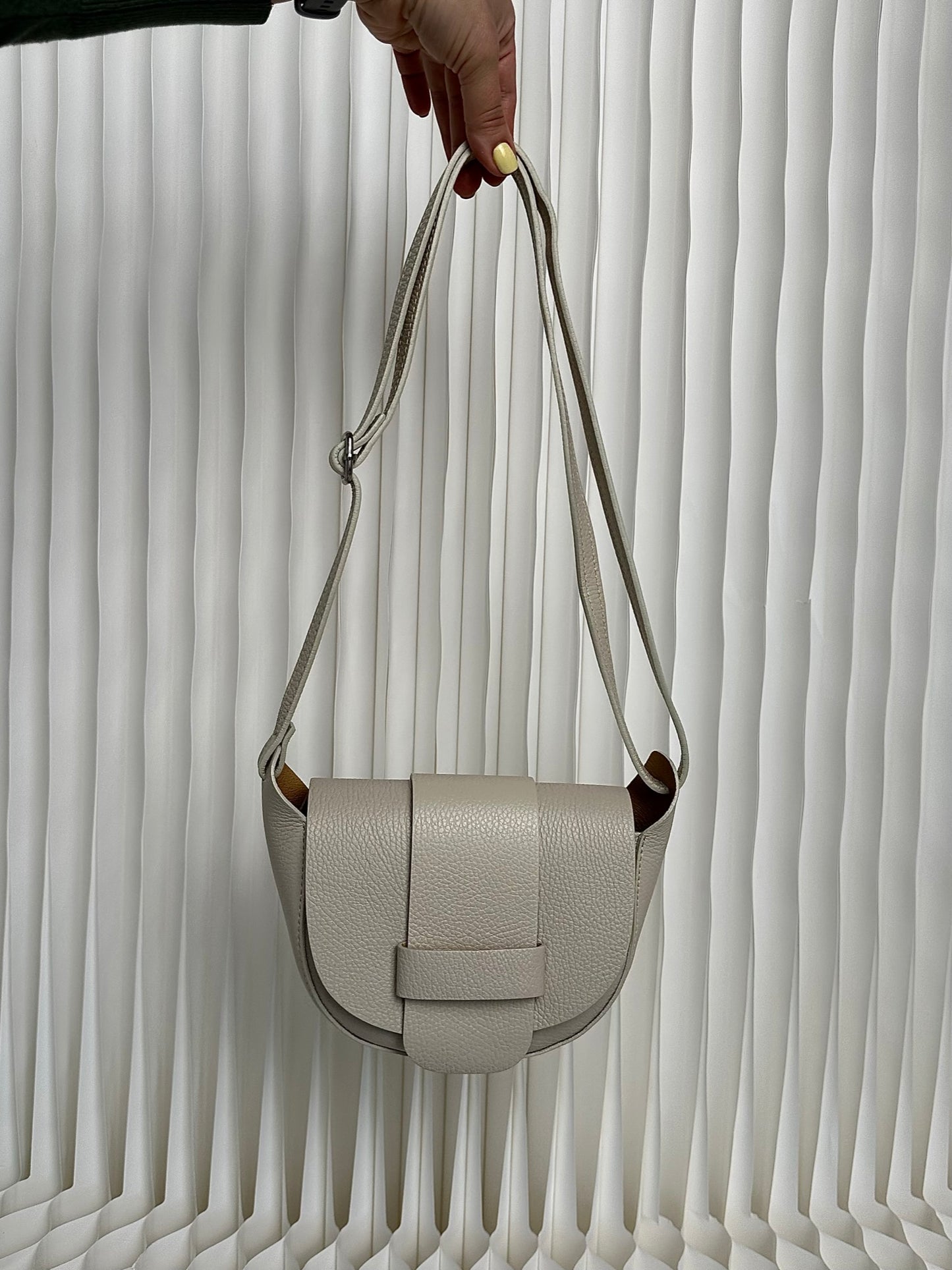 Real leather mini handbag