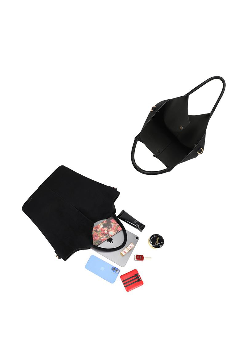 Black Tote bag set GALLANTRY PARIS