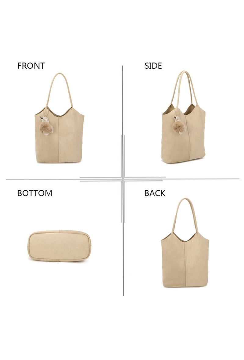 Mākslīgā zamša Gallantry Paris soma Beige