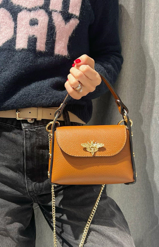 Leather hand bag