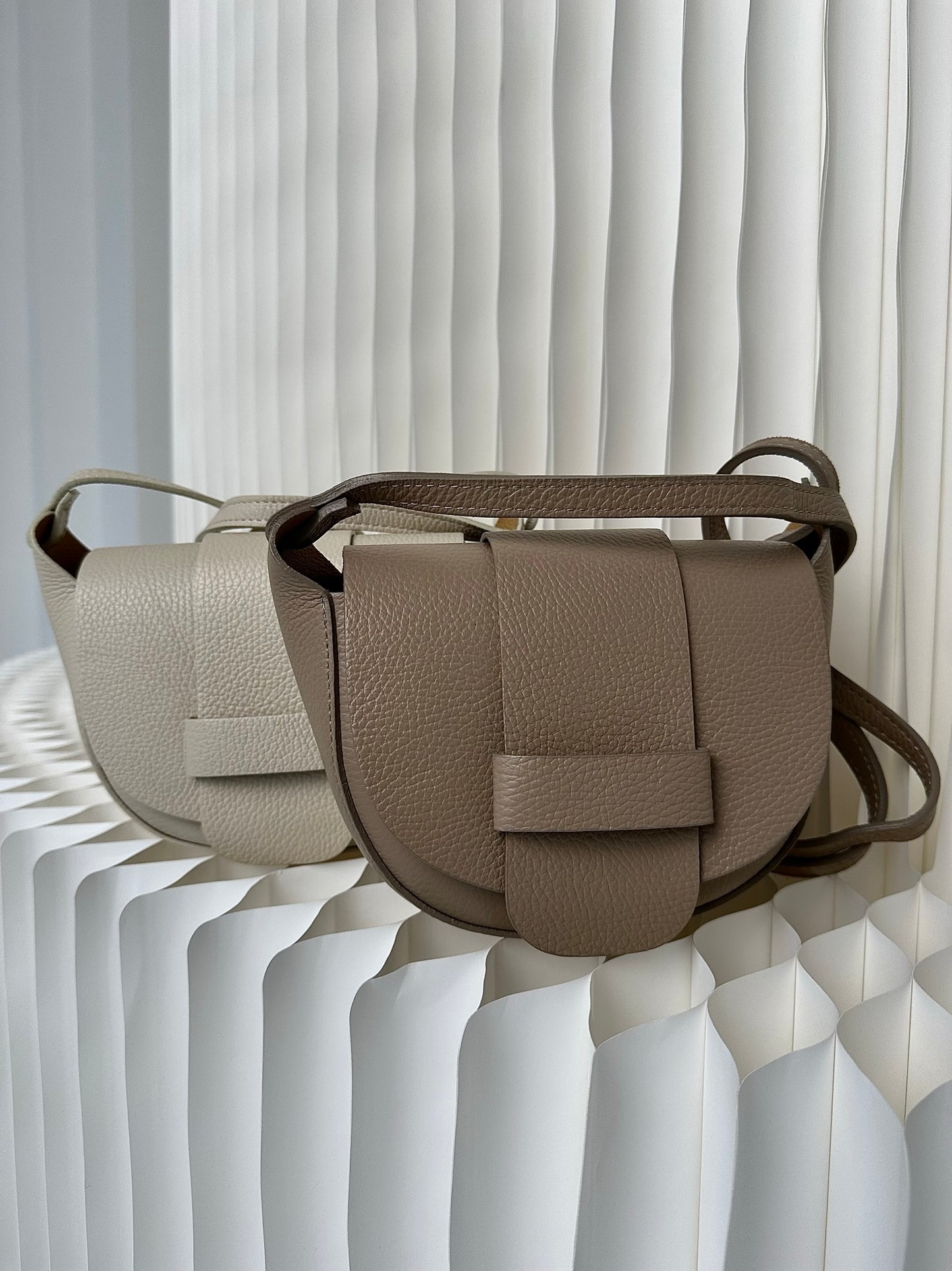 Real leather mini handbag