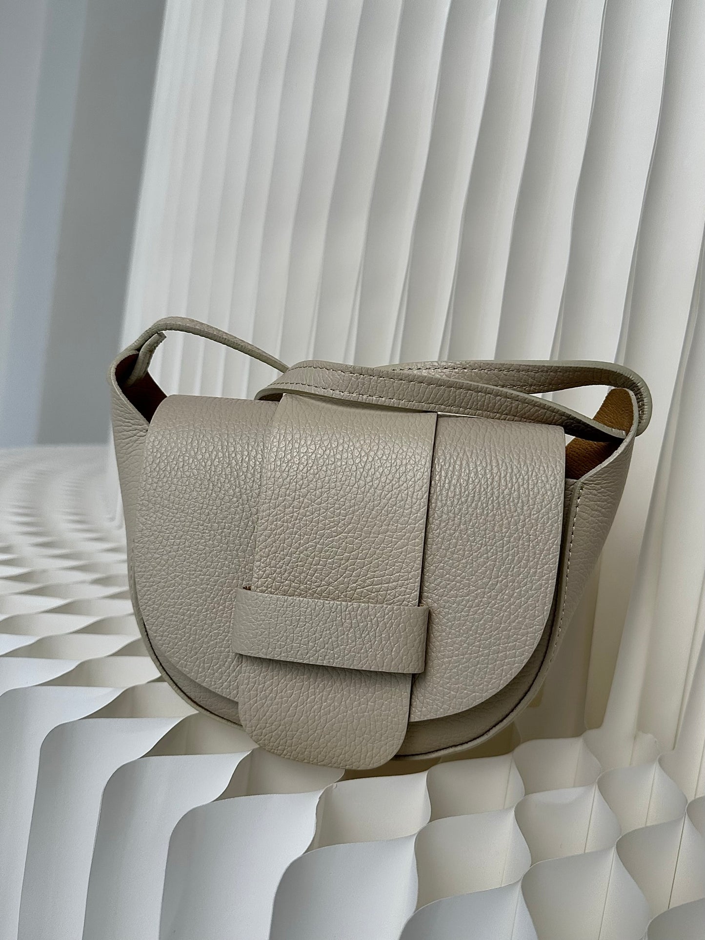 Real leather mini handbag
