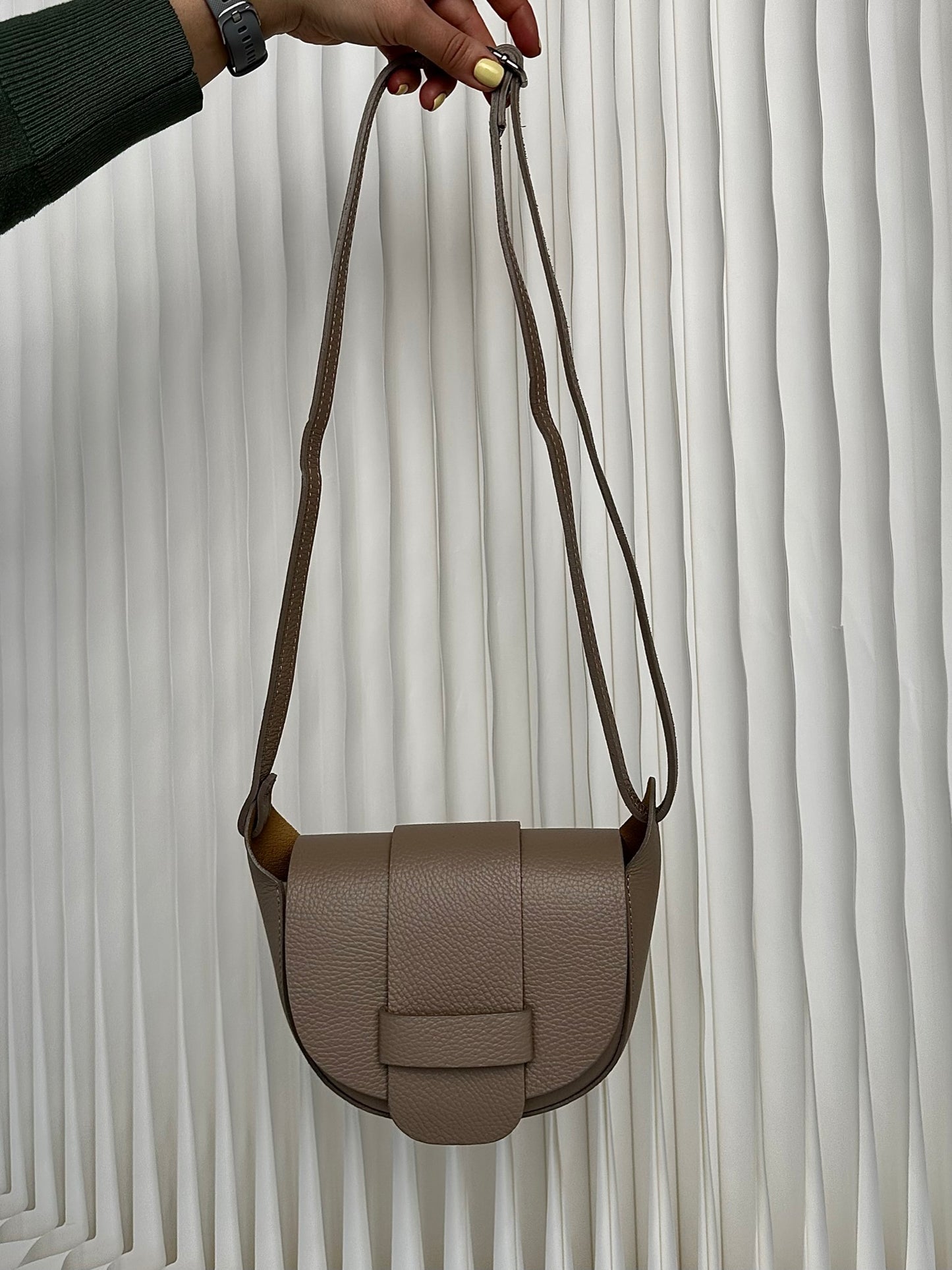 Real leather mini handbag