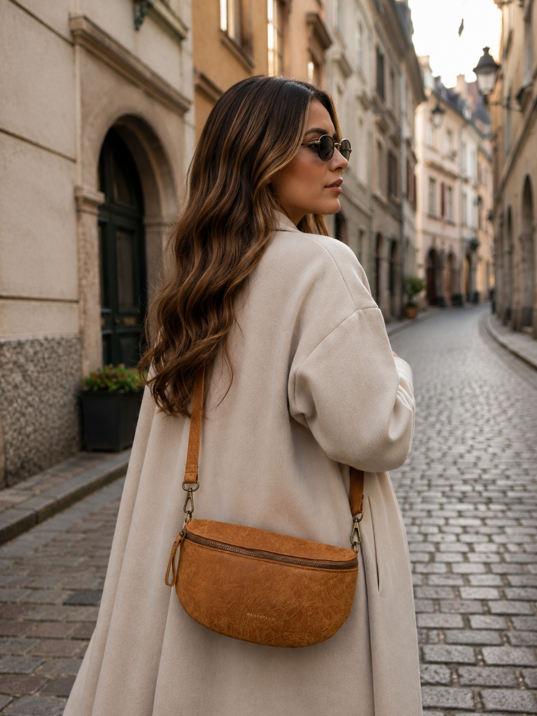 FANLI Vintage  ādas Crossbody soma