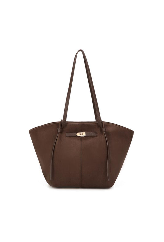 Brown Suede-Look Handbag Gallantry