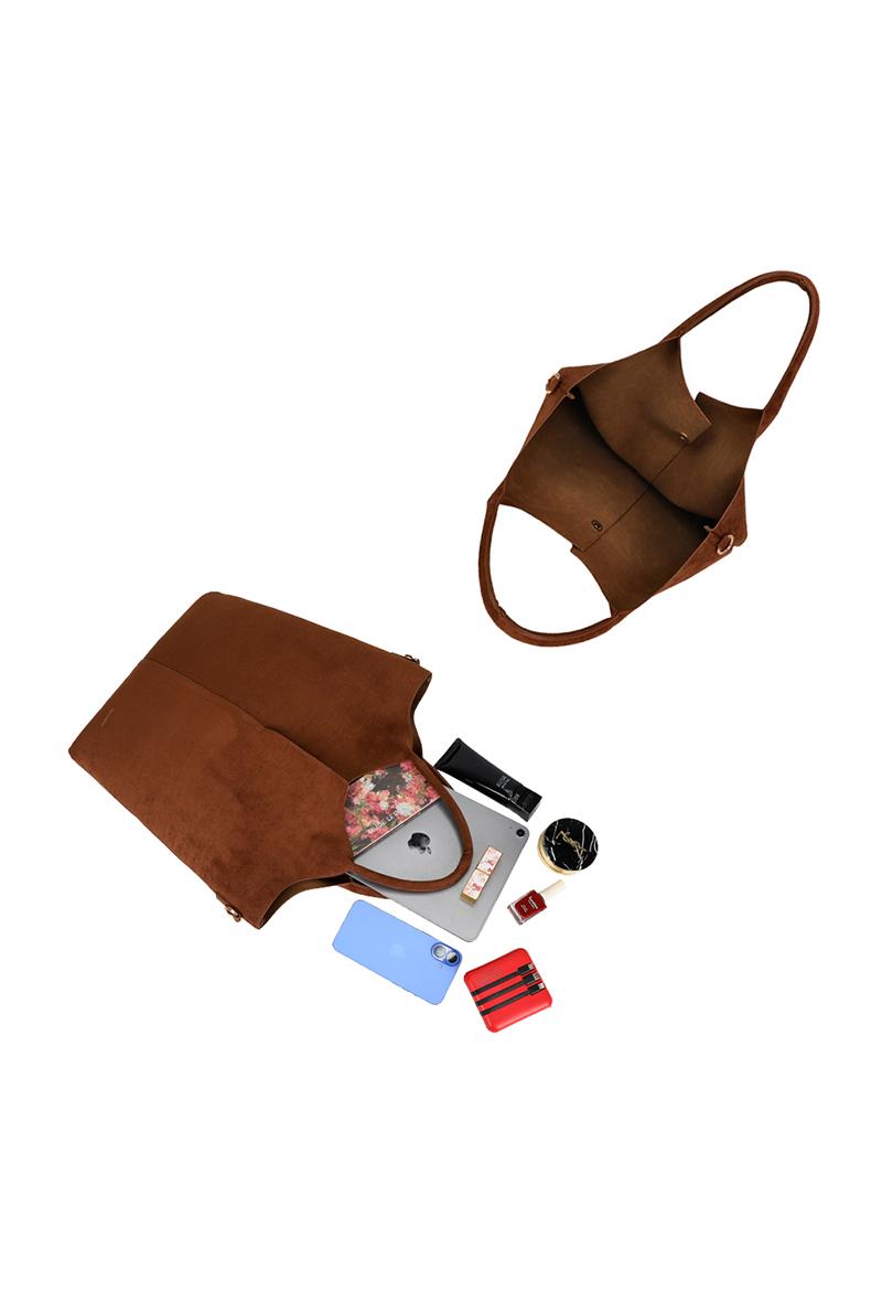 Brown Tote Bag Set GALLANTRY PARIS